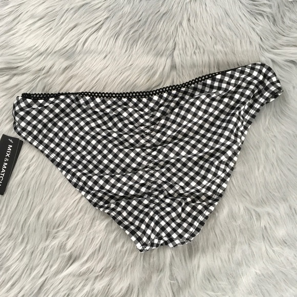 a.n.a Other - gingham ruched back swimsuit bottoms